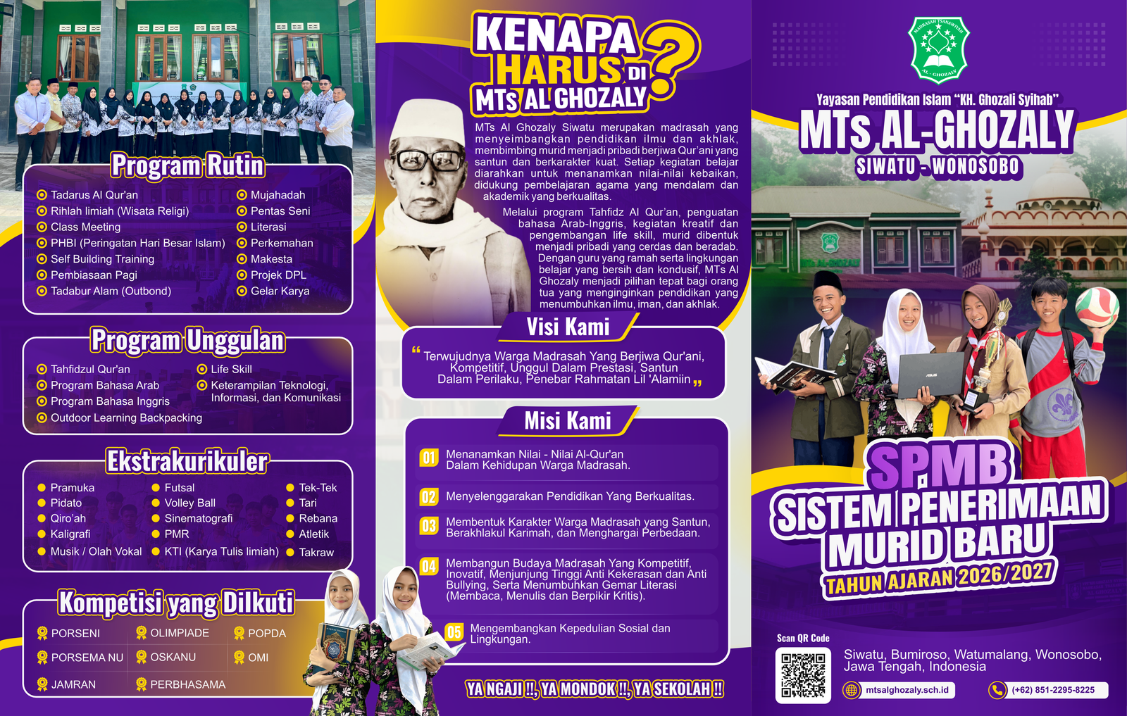 Brosur Depan MTS Al Ghozaly